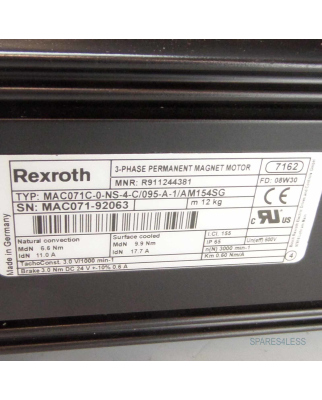 Rexroth Servomotor MAC071C-0-NS-4-C/095-A-1/AM154SG R911244381 NOV