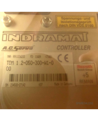 INDRAMAT AC Servo Controller TDM 1.2-050-300-W1-000...