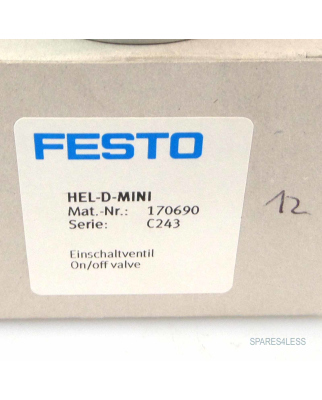 Festo Einschaltventil HEL-D-MINI 170690 OVP