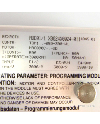 INDRAMAT Programmiermodul MOD01/1X0024X0024-011...
