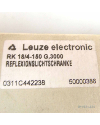 Leuze Reflexionslichtschranke RK 18/4-150 G,3000 OVP