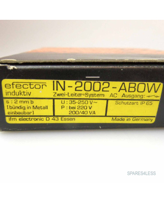 ifm efector Induktiver Sensor IN-2002-ABOW OVP