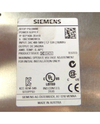 SITOP PSU300M 6EP1436-3BA10 GEB