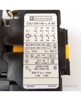 Telemecanique Hilfsschütz CA2-DN140MA65 220V/50Hz 220-240V/60Hz OVP