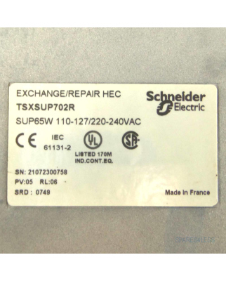 Schneider Electric Telemecanique Power Supply TSX7 TSXSUP702R GEB