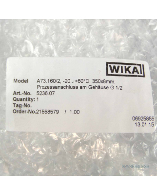 WIKA Temperaturmessgerät Cont 821.3 A73.160/2 -20...+60C OVP