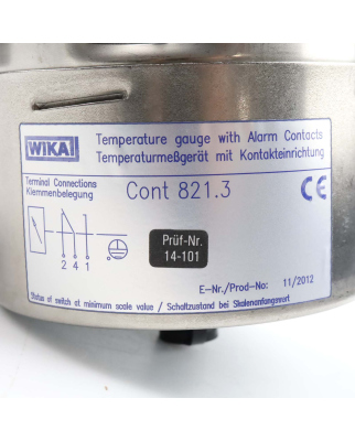 WIKA Temperaturmessgerät Cont 821.3 R73.100/2 0...60°C OVP