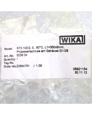 WIKA Temperaturmessgerät Cont 821.3 R73.100/2 0...60°C OVP