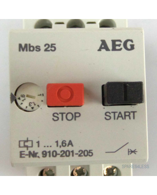 AEG Motorschutzrelais Mbs25 910-201-205 GEB