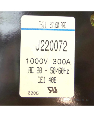 Ferraz-Shawmut Sicherungsschalter J220072 bestückt mit 2 Sicherungen 8A GEB