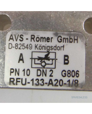 AVS-Römer Ventil RFU-133-A20-1/8 PN10DN2G806 GEB