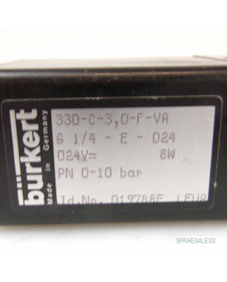 bürkert Klappankerventil 330-C-3,0-F-VA G1/4-E-024 GEB