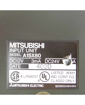 Mitsubishi Electric MELSEC Input Module A1SX80 GEB