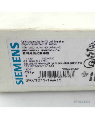 Siemens Leistungsschalter 3RV1011-1AA15 OVP