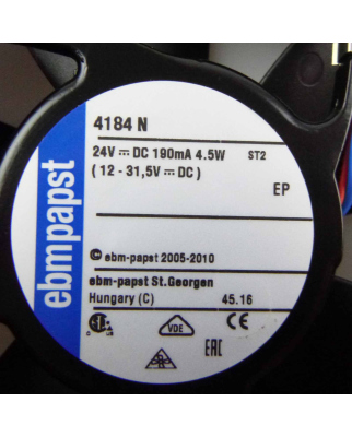 ebm-papst Axiallüfter 4184N 24VDC NOV