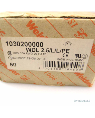 Weidmüller Reihenklemme WDL2.5/L/L/PE 1030200000 (49Stk.) OVP