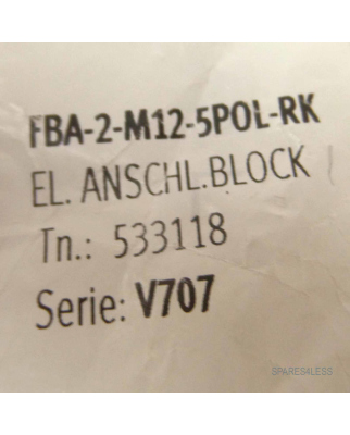 Festo El. Anschlussblock FBA-2-M12-5POL-RK 533118 OVP