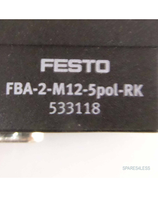 Festo El. Anschlussblock FBA-2-M12-5POL-RK 533118 OVP