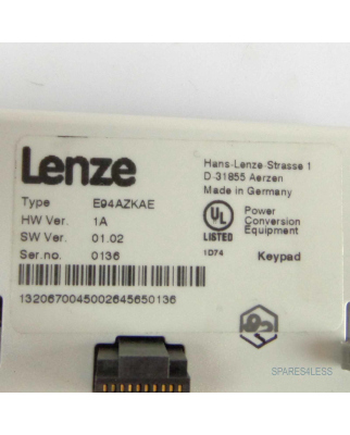 Lenze Keypad E94AZKAE GEB