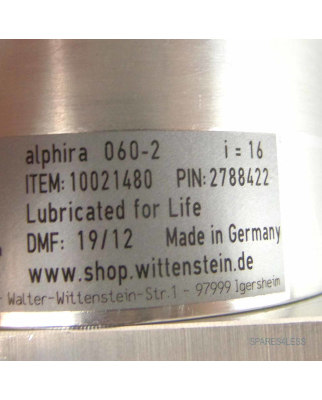 alpha Edelstahl Planetengetriebe alphira 060-2 10021480...