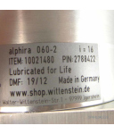 alpha Edelstahl Planetengetriebe alphira 060-2 10021480 i=16 NOV