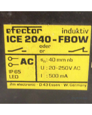 ifm efector induktiver Näherungsschalter ICE2040-FBOW OVP