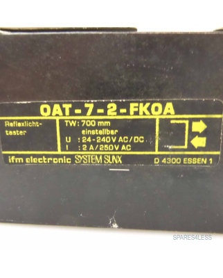 ifm efector Reflexlichttaster OAT-7-2-FKOA OVP