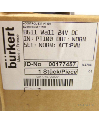 bürkert Universalregler eControl Typ 8611 Id. 00177457 OVP