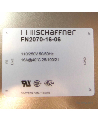 Schaffner Netzfilter FN2070-16-06 110/250V 50/60Hz NOV