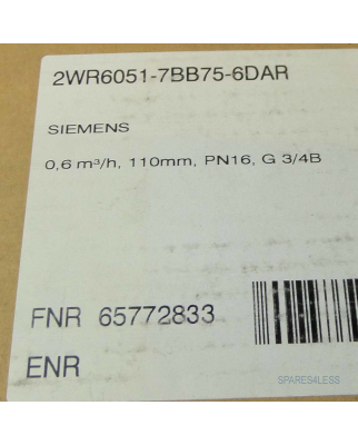 Siemens Wärmezähler 2WR6051-7BB75-6DAR OVP