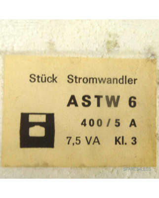 PH Stromwandler ASTW6 400/5A 0,8/3kV 50-60Hz OVP