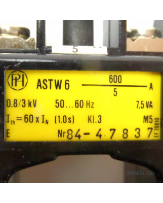 PH Stromwandler ASTW6 600/5A 0,8/3kV 50-60Hz (3Stk.) OVP