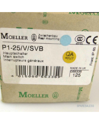 Klöckner Moeller Hauptschalter P1-25/V/SVB 055335 OVP
