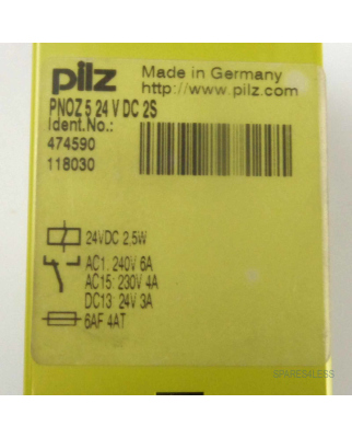 Pilz Sicherheitsschaltgerät PNOZ 5 24VDC 2S 474590 GEB
