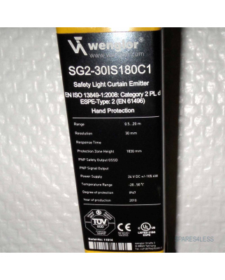 wenglor Sicherheitslichtgitter Sender SG2-30IS180C1 NOV