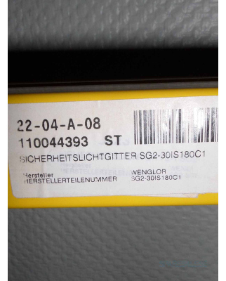 wenglor Sicherheitslichtgitter Sender SG2-30IS180C1 NOV