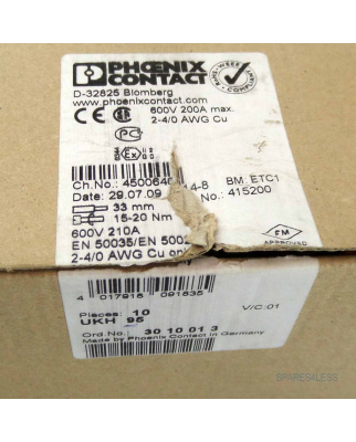 Phoenix Contact Hochstromklemme UKH95 3010013 (10Stk.) OVP