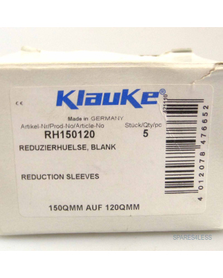 Klauke Reduzierhuelse 150QMM AUF 120QMM RH150120 (5Stk.) OVP