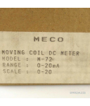 MECO DC METER M-72 0-20mA OVP
