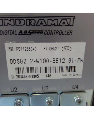 INDRAMAT Servo-Controller DDS02.2-W100-BE12-01-FW R911265340 GEB