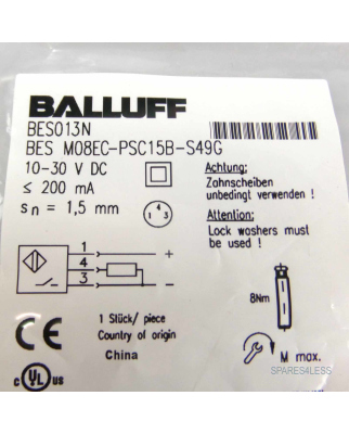 Balluff induktiver Näherungsschalter BES M08EC-PSC15B-S49G 218563 OVP