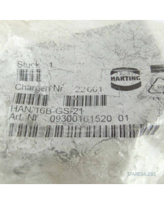Harting Tüllengehäuse HAN 16B-GS-21 09300161520...