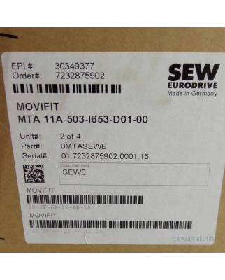 SEW EURODRIVE MOVIFIT Anschlussbox MTA11A-503-I653-D01-00 1,5kW OVP