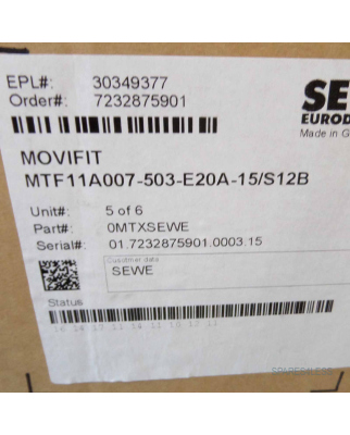SEW EURODRIVE MOVIFIT Anschlussbox MTA11A-503-I653-D01-00 0,75kW OVP