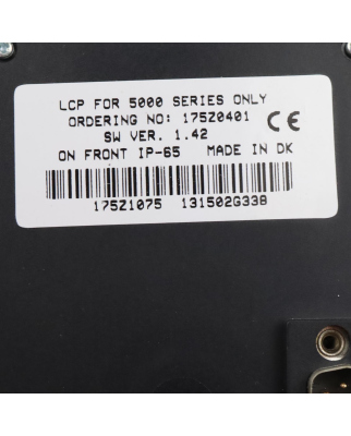 Danfoss Control Panel Typ 175Z0401 GEB