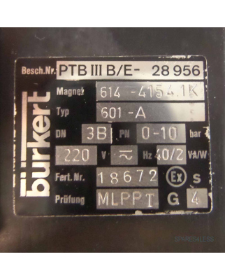 bürkert Magnetventil 601-A 614-4154.1K GEB