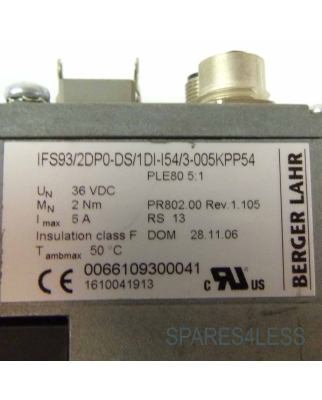 BERGER LAHR Servo-Motor IFS93/2DP0-DS/1DI-I54/3-005KPP54 GEB
