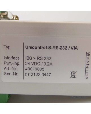 Westermo Unicontrol-S IBS>RS232 40010005 GEB