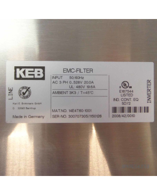 KEB EMC-Filter 14E4T60-1001 GEB