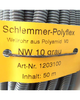 Schlemmer-Polyflex Wellrohr Polyamid NW 10 grau 1203100 Ø=10mm L=50m NOV